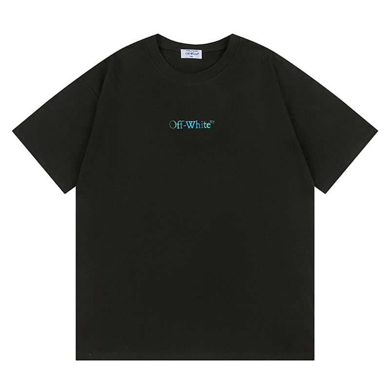 OFF WHITE Blue Arrow logo back T-Shirts